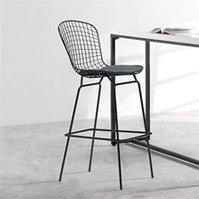 GYPPG Sgabelli Bar Moderni in Metallo con Schienale Sgabello Bar per Cucina Sedia Pranzo in Ferro Altezza Seduta 83 cm Cuscino in Ecopelle Sedia Ufficio
