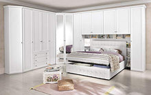 Ponte a 6 Ante battenti. Effetto Bianco larice - Non Comprende Il Letto (cm. 320 x 55 x 251h)