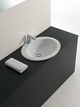 Lavandino Lavabo da Incasso Design Eolo in Ceramica Bianco 57x48xH19 cm