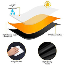 HSGAV Copertura per Mobili da Esterno, Coperture Rotondo da Giardino, Tavolo da Pranzo Rotondo Impermeabile e Resistente Ai Raggi UV e Set di Sedie con Coulisse 420D Oxford, Nero,73x43in