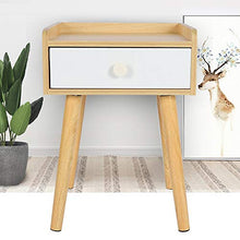 ffu Comodino, Semplice Comodino da Camera da Letto Moderno, Armadietto Cassetto Mobili da Comodino (Colore Naturale in Legno Naturale)