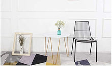 TONG HXF- Piccolo tavolino tavolino Rotondo d'oro Creative Gambe del Tavolo Bianco 47 * 51 Centimetri Durevole