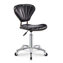 SXRDZ Inclinazione Saddle Sgabello con rotelle, Lab Sgabello con PU Grigio Sedile pelle sintetica, Altezza regolabile 45-55 cm, peso 160 Kg supportati, regolabile in altezza Sgabello girevole for salo