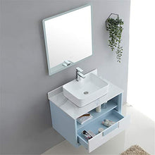 ZoSiP Set di Mobiletti Specchio e Lavabo Bagno Semplice Bagno Armadio per armadietto Armadio Combinazione Balcone a Muro Vanity (Color : Blue, Size : 52x80x63cm)