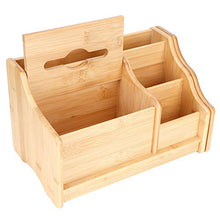 Deror Organizer da Tavolo, Organizer da Tavolo in bambù Estensibile Porta fazzoletti da scaffale per Libri Supporto Fisso per Forniture per Ufficio