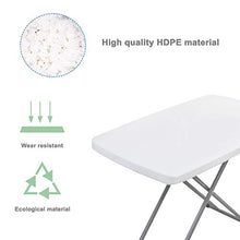 Tavolo Compatto E Pieghevole, Tavolo Pieghevole Regolabile, 76 x 50 x 51/63/74 cm, Bianco, Materiale: Acciaio, Superficie superiore: 76 x 50 cm