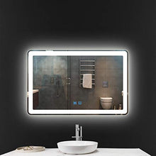 ESGT Specchio da Bagno retroilluminato a LED con antiappannamento Touch dimmerabile 60x80 cm [Classe di efficienza energetica A ++]