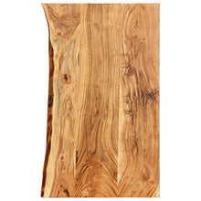 vidaXL Legno Massello di Acacia Piano per Lavabo Bagno Ripiano per Lavello Rustico Mensola per Lavandino Accessori per Bagno 100x55x3,8 cm
