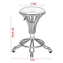 Poltrone Nubao Bellezza Sgabello Barber Sedia Girevole Sedia dell'ufficio Home Bar Stool, Blu, Style1 (Color : Brown, Size : Style2)