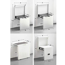 KKYY Sgabello Pieghevole a Parete, Lega di Alluminio Sedile for Doccia Sgabello for Scarpe Bagno Antiscivolo Regolabile in Altezza Elevata capacità Portante Muto Rallenta Porta Casa di Cura