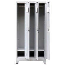 XINGLIEU Questo Armadio con 3 Armadietti in Acciaio 90 x 45 x 180 cm Grigio.Design Elegante e Semplice,Alta Qualita