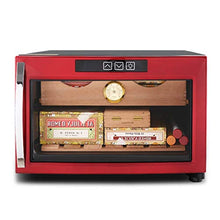 Umidificatori Humidor Armadio di Controllo Dell'umidità Idratante Elettronico del Frigorifero Domestico Portasigari con Mensola in Legno di Cedro Piccolo Mini Armadio Rosso Termostatico per Sigari
