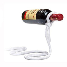 ASDFGHJKL 2 Pezzi Bottiglia di Vino Rope Lasso Holder - Contiene Bottiglie galleggianti in Aria (Bianco)