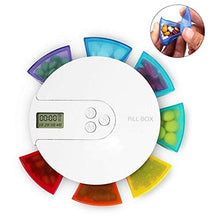 BrilliantDay Portapillole Elettronico Scatola Della Pillola con 7 Scomparti Dispenser automatico pillola con Orario e Sveglia Portatile per Viaggio Campeggio Lavoro#1