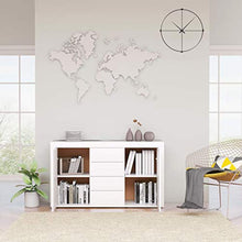 GOTOTOP Credenza in truciolato con 2 ante e 4 cassetti, armadio ausiliario moderno per corridoio, soggiorno, camera da letto, 120 x 36 x 69 cm, bianco