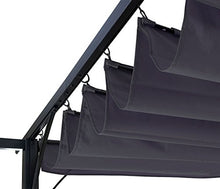 Mendler Telo di Ricambio Copertura Tetto per Gazebo HWC-C42 Poliestere 300x370cm Grigio