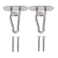 CYH 4 Pezzi Gancio per Soffitto, Gancio per soffitto Suspension SUS304 Acciaio Inossidabile, Carico Fino a 450KG, Appendini da Parete per Swing, Amaca, Aerial Yoga e Parasole