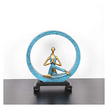 LOEMWJ Ornamenti per Il Desktop Europeo e Americano Creativo Semplice Yoga Ornamenti Artigianato Zen Yoga Piccole Persone Vino armadietto Soggiorno Cabinet TV (Color : D)