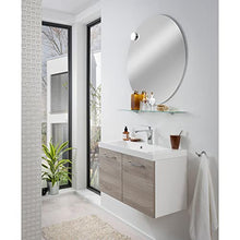 Fackelmann - Set di mobili da bagno, 5 pezzi, modello Lima, con lavandino in ghisa, 80 cm, specchio da bagno e ripiano in vetro