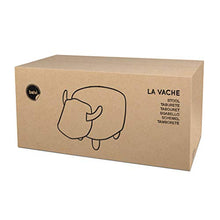 Balvi Sgabello La Vache Colore Nero A Forma di Mucca Game in Legno Finta Pelle/Legno