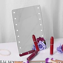 GAESHOW Specchio per Il Trucco con Touch Screen Specchio per Trucco cosmetico Illuminato da Tavolo con 16 LED dimmerabile ABS + Vetro + LED