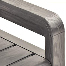 Tidyard Cassapanca da Giardino per Esterno in Plastica,Panchina con Schienale e Braccioli a 2 Posti,132,5 x 58 x 89 cm,Antracite
