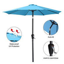 ABCCANOPY Ombrellone con pulsante per l’inclinazione, per il cortile, tavolo, mercato, giardino, terrazza e piscina, 8 stecche, oltre 13 colori, diametro: 19 cm / 22,9 cm / 25,4 cm