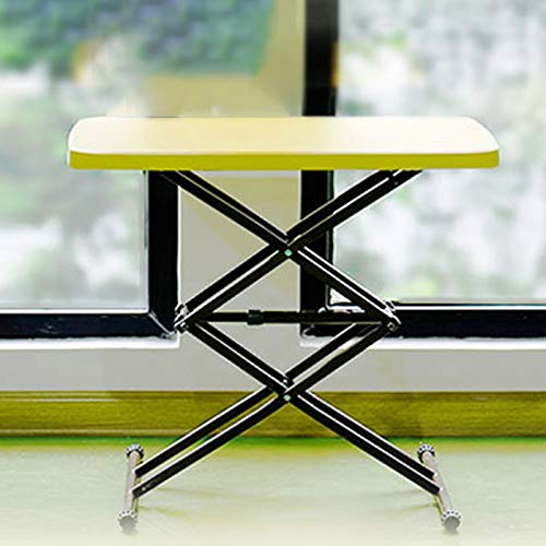 FACAI Tavolino Pieghevole,Patio Side Table Plant Stand per Soggiorno, Corridoio, Camera da Letto, Giardino, Terrazza, Balcone,Yellow-64 * 45cm