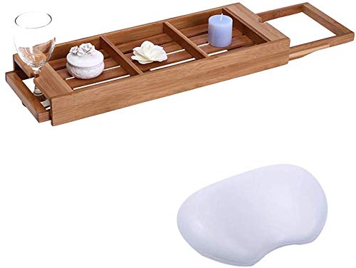 XYNB Telaio Vasca Retrattile, divisorio Antiscivolo iPad Scaffale portasciugamani per scaffale per Telefono Cellulare, telescopico 53-90cm Adatto per Il Bagno Domestico dell'hotel (Colore, Colore de