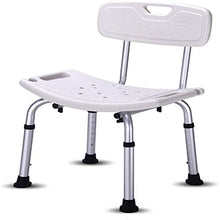 Sgabello da bagno Doccia / bagno doccia Sgabelli sedile Sgabello for / disabili Anti-Slip Anziani Mats doccia sedia regolabile in altezza con schienale 6 e manico Bagno Sedile in argento Max.150kg