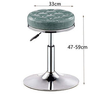 Crazy stool Zhou-WD Appartamento Piccolo Mobili, Cuoio Altezza Regolabile Girevole Chair Casa Camera da Letto Sedia da Ufficio con Chrome Base Sgabelli da Bar (Color : E, Size : 33 * 47-59CM)