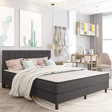 FAMIROSA Letto a Molle Grigio Scuro in Tessuto 180x200 cm-4714