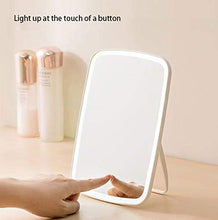 WXXT Specchio Trucco,Specchio da Trucco con Luce LED Specchio Cosmetico Illuminato Touch Screen per Trucco Camera da Letto Rasatura e Viaggio 90° Specchio cosmetico per Il Trucco per Viaggio(Bianco)