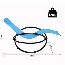 miozzi Sedia a Dondolo Moderna da Giardino in Textilene Blu 154x80x84 cm