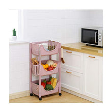 &ripiano di stoccaggio Scaffale per la casa Armadio multifunzionale Soggiorno Camera da letto Cucina Ripiano per frutta e verdura Scaffale di finitura (Color : D, Size : Three layer)