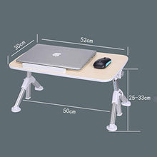 LICHUAN Tavolo pieghevole multifunzionale per computer portatile, dormitorio studentesco pigro pieghevole piccolo tavolo da picnic (dimensioni: 52 x 30 x 25-33 cm)
