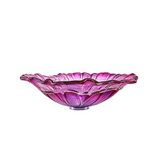 APENCHREN Lavandino per Lavabo da Appoggio A Forma di Fiore,Lavandino in Vetro Temperato,Stile Pastorale Guardaroba Bacino,per La Camera da Letto della Cucina Dell'hotel,Pink