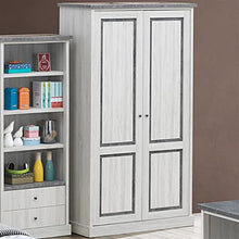 Leonie, armadio a 2 ante, colore: rovere grigio