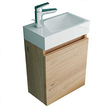 Alpenberger Lugano 400 (Bamboo), set di mobili da bagno preassemblati da 40 cm | Mobiletto sottolavabo con funzione Soft Close | Soluzione di arredamento elegante e salvaspazio