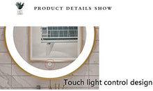 Specchio Oro/Black Frame Bagno a Muro LED Touch con Hotel Luminoso Illuminato Trucco Decorativo Rotondo 40 cm 50cm 60cm 70cm 80cm-Nero_60 cm. Evolutions