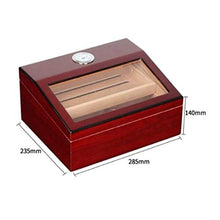 ZLMMY Legno Stash Box w/Storage - Caso Humidor Cigar, Humidor Cigar Box con igrometro e umidificatore, Rivestito Cedro portasigari Tenere 25 Cigars