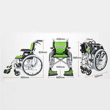Sedie A Rotelle Semoventi, Manuale di Viaggio di Transito Portatile, Lega di Alluminio Leggera Pieghevole per Anziani da Casa Scooter Disabili con Freno Carrello per Scooter per Anziani/Disabili A