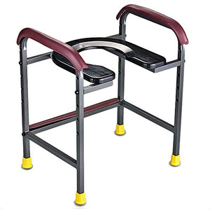 Asta saliscendi, telaio di sicurezza ausiliario per bagno per anziani con cuscino a U, sgabello / cassettone doccia regolabile, maniglie di supporto per anziani e disabili ◆ Supporto stabile: adotta
