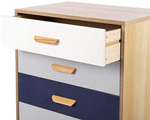 MISLD Cassettiera in Legno Camera Bagagli unità Mobili Camera da Letto Bianco (6 cassetti (Color : Natural Frame 6 Drawers)
