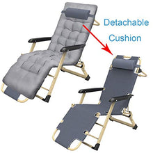 SHUAIIJUAN Sedia per il tempo libero domestico Zero Gravity imbottito sedie a sdraio da giardino all'aperto Relaxer Sdraio da giardino Patio Accessori sedie pieghevoli reclinabile con poggiatesta Max.