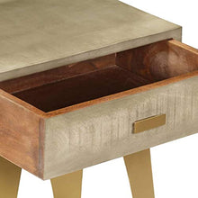 vidaXL Comodino in Ghisa Tavolino da Notte Comò Arredo Cassettiera Mobiletto per Camera da Letto Arredamento Interni Massello di Mango
