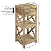 Nature by Kolibri Scaffalatura in legno con 2 ripiani e 1 cassetto, per soggiorno, giardino, balcone