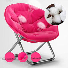 Sedia pieghevole leggera e durevole Sedia Moon pieghevole / Costruzione leggera Tempo libero Cuscino imbottito oversize Comodo Cuscino confortevole Salotto Camera da letto Mobili da giardino Sedile