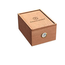 XUSHEN-HU Cigar Box 30 bastoni, di grande capacità Cigar Box di legno solido Idratante umidità costante Legno di Cedro Cigar Box, regalo di qualità, dimensioni 26 * 20 * 16 cm, colore naturale buon um
