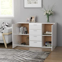vidaXL Credenza Grigio Cemento 120x35,5x75 cm in Truciolato